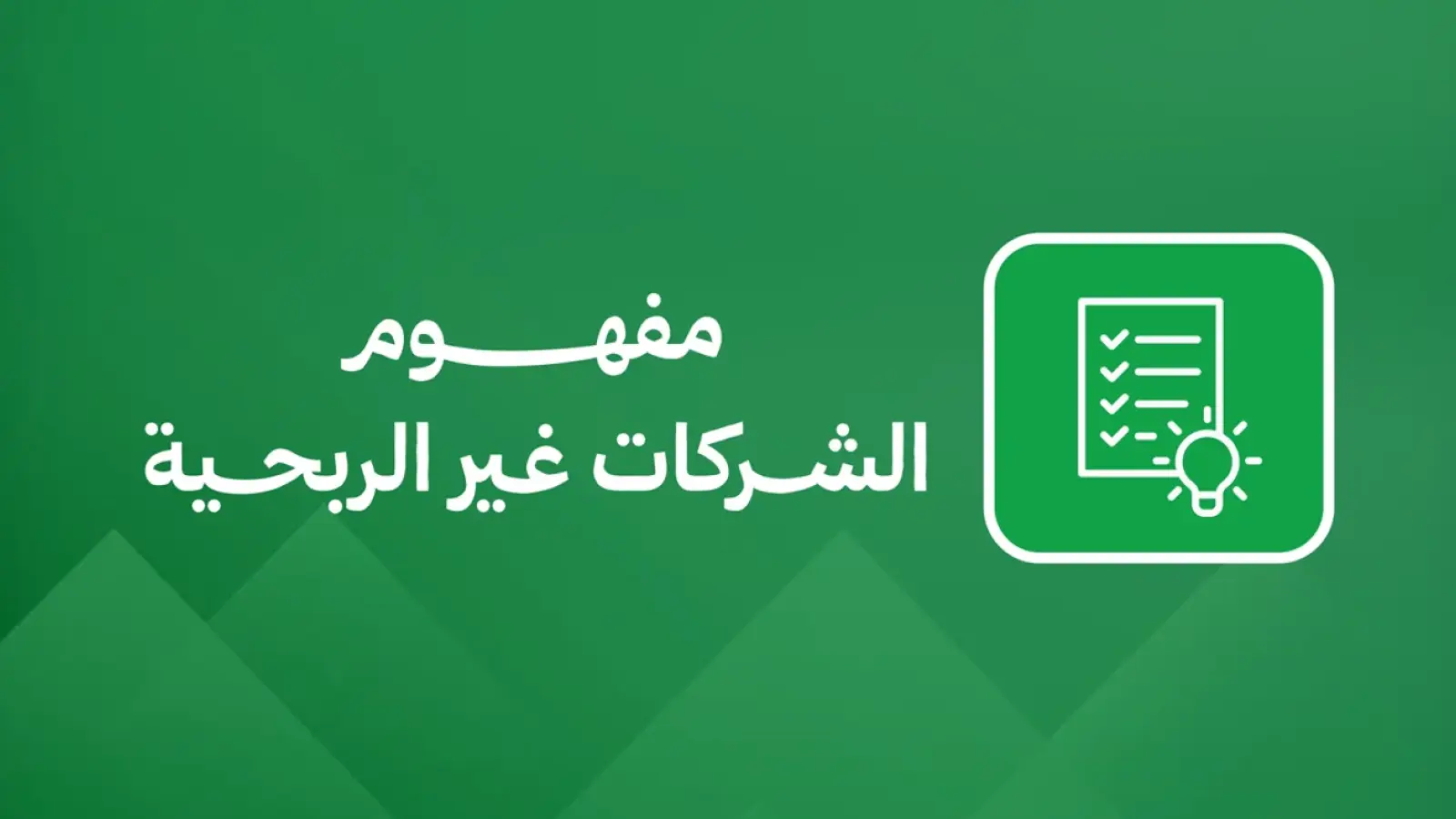 مفهوم الشركات غير الربحية