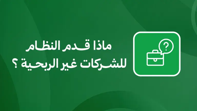 ماذا قدم النظام للشركات غير الربحية ؟