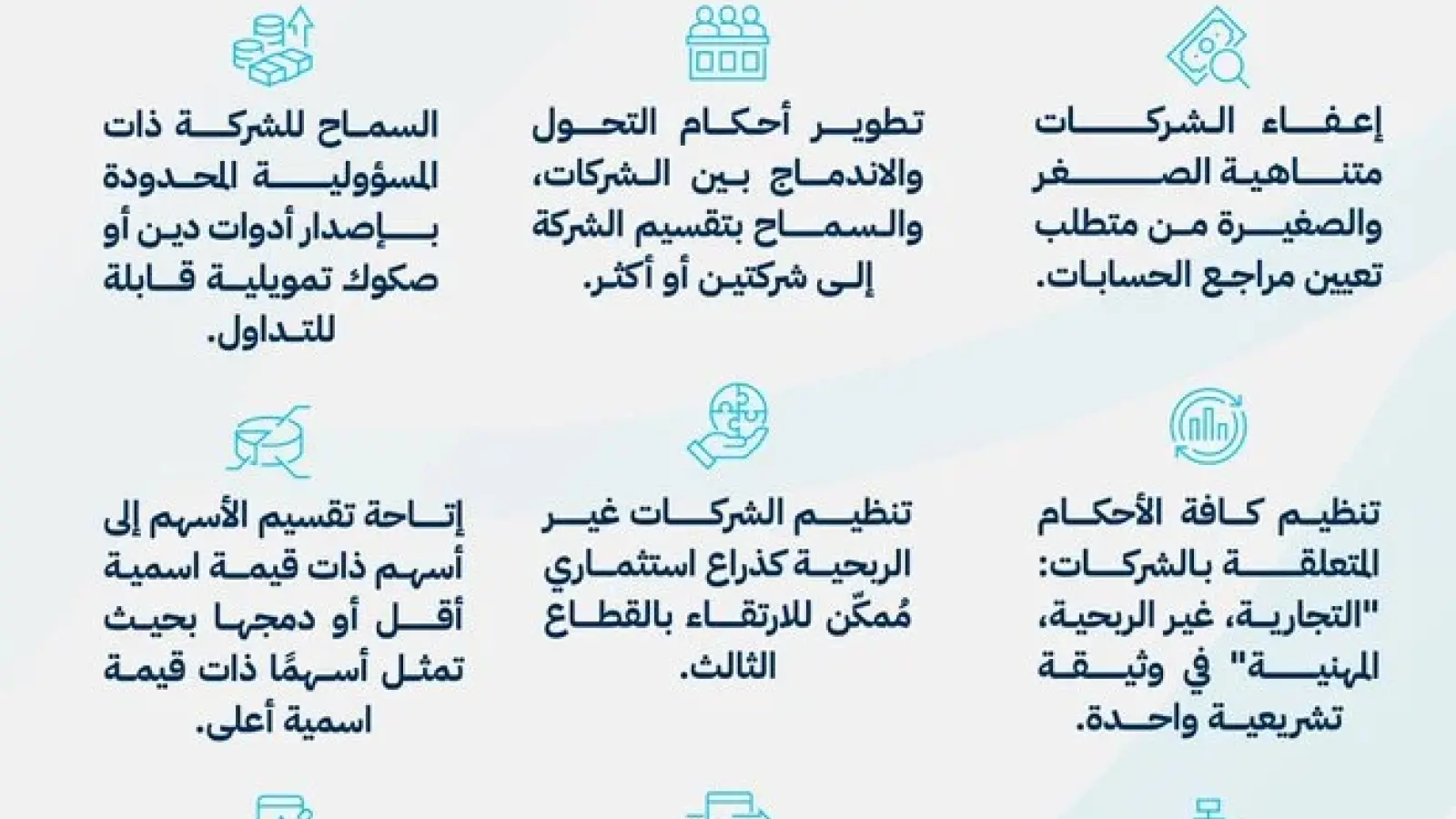 صورة 1 من أبرز مزايا نظام الشركات الجديد