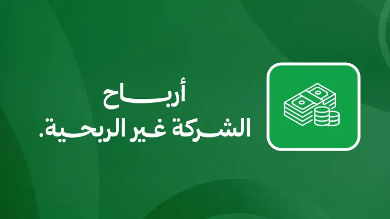 أرباح الشركة غير الربحية.